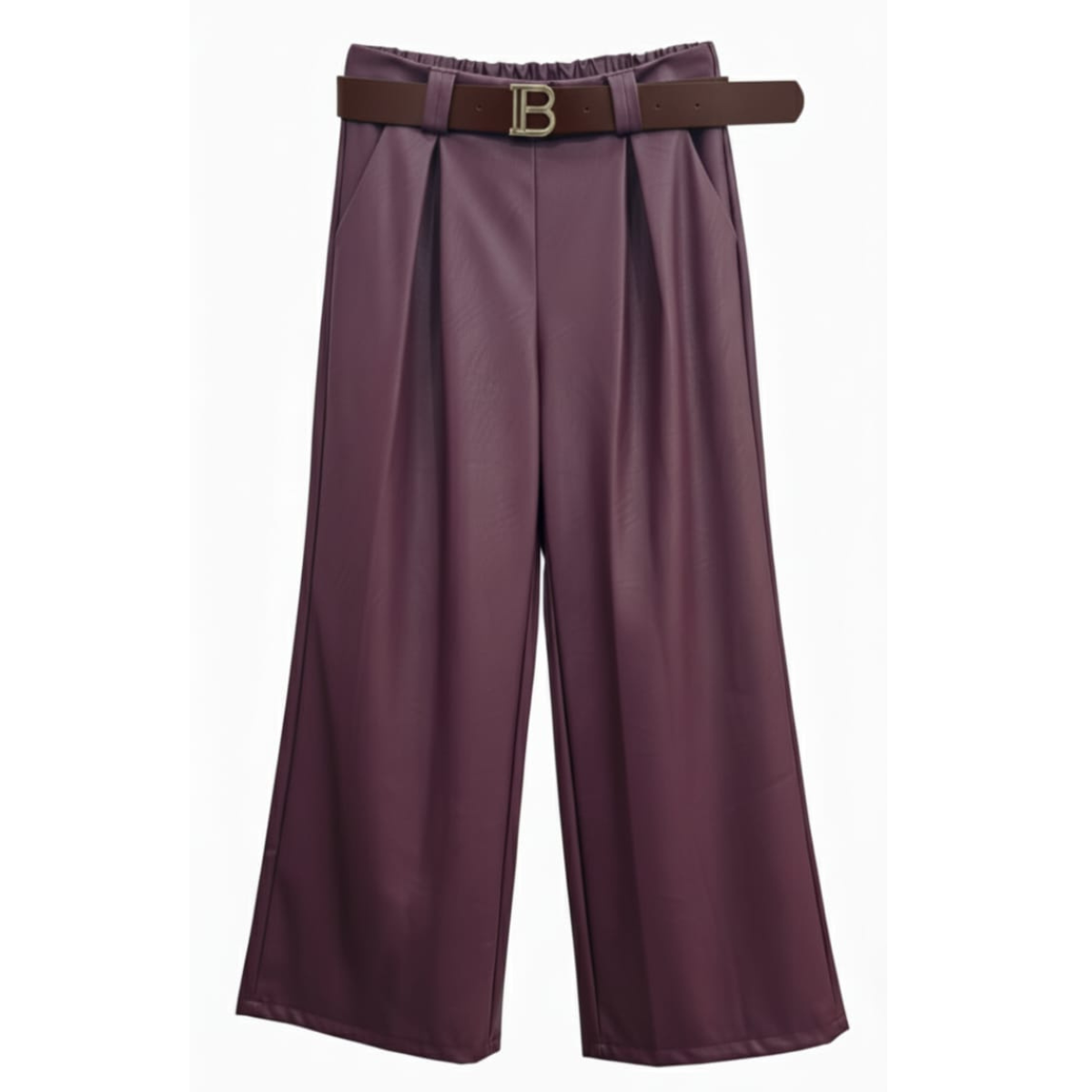 Leather Wide Leg Pants