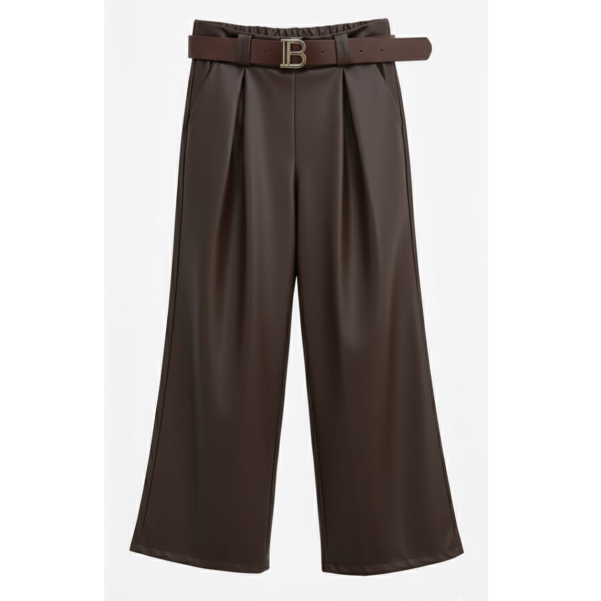 Leather Wide Leg Pants