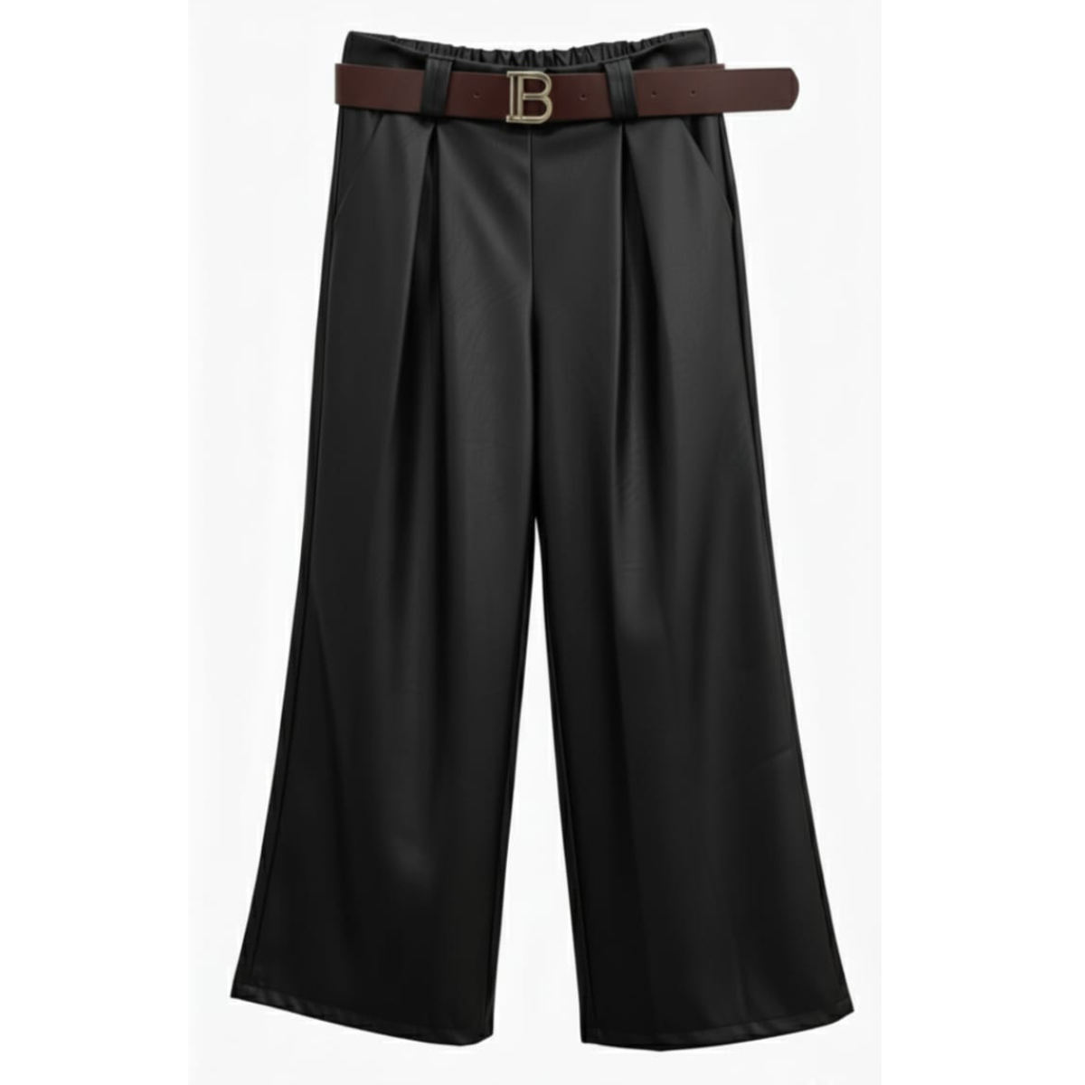 Leather Wide Leg Pants